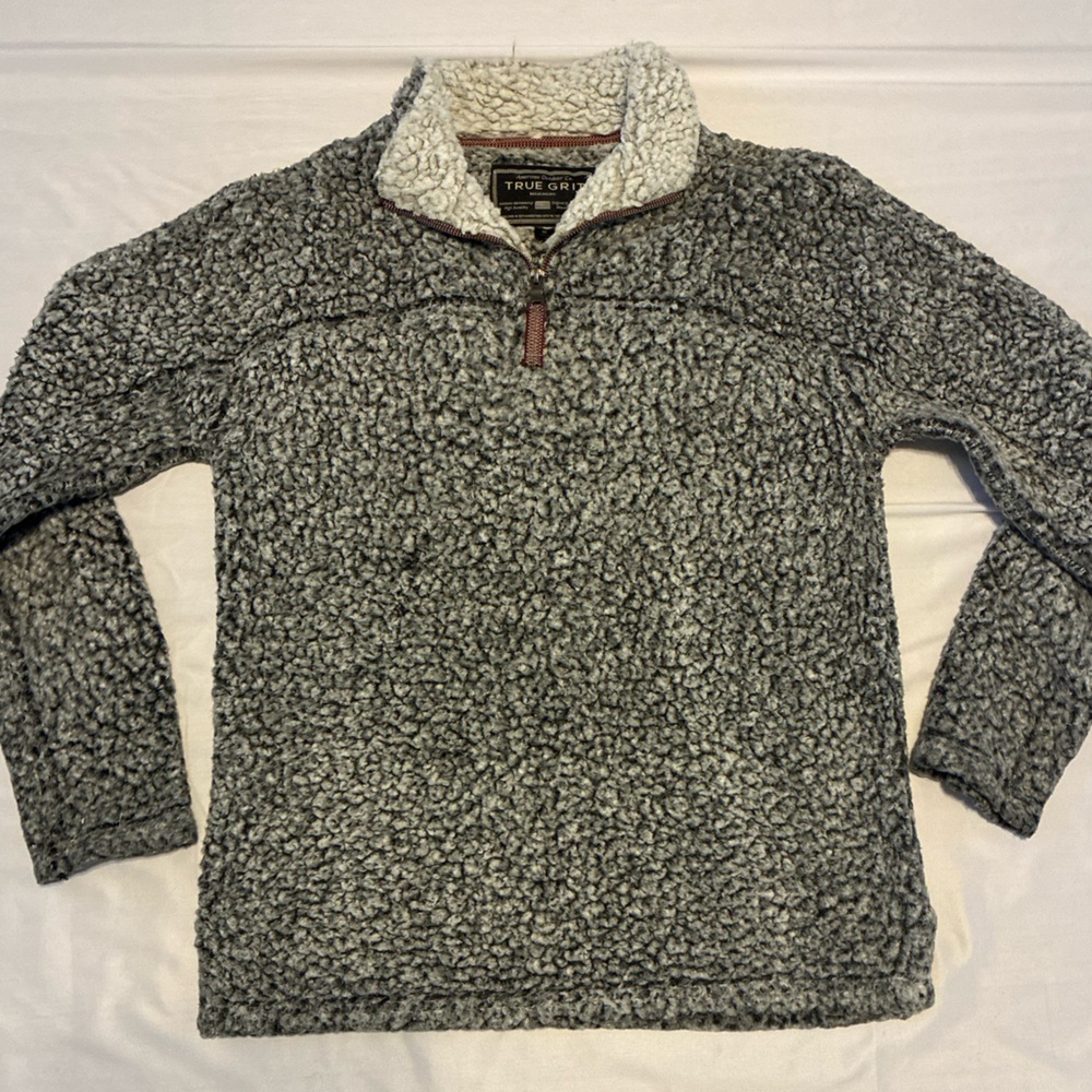 True Grit Men's Charcoal Zip-Up Sweater